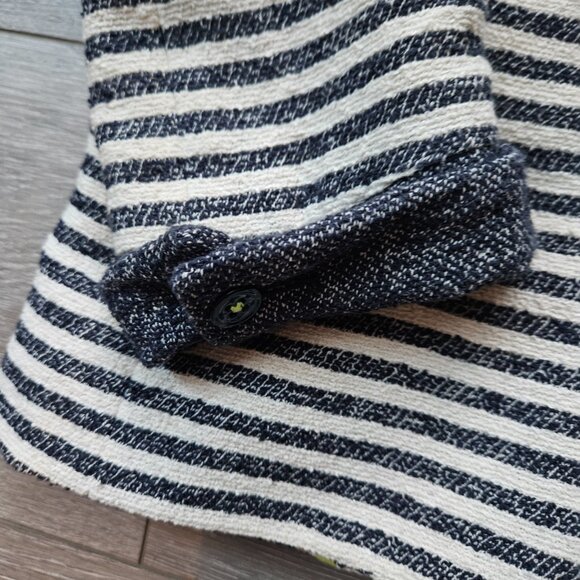 Zara TRF women's blue and cream striped blazer jacket size small - Picture 3 of 7